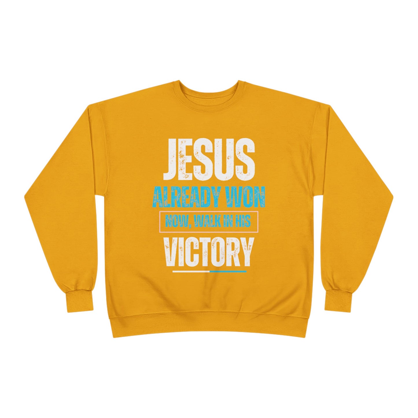 Jesus Already Won Faith-Based Graphic Sweatshirt, Unisex Crewneck, Inspirational Apparel, Christian