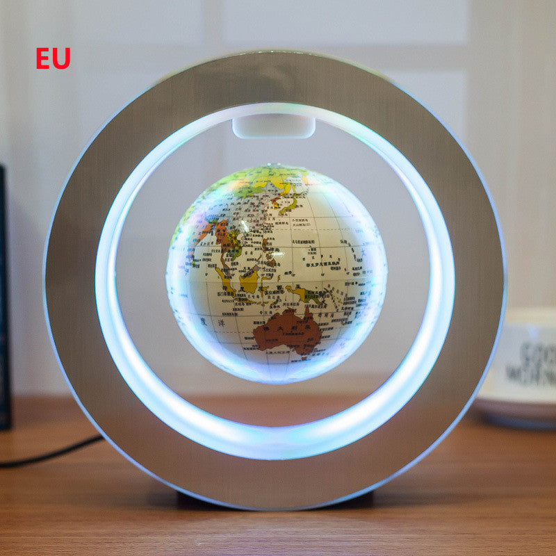 Office Decor - Round LED World Map Floating Globe Magnetic Levitation Light Anti Gravity Magic