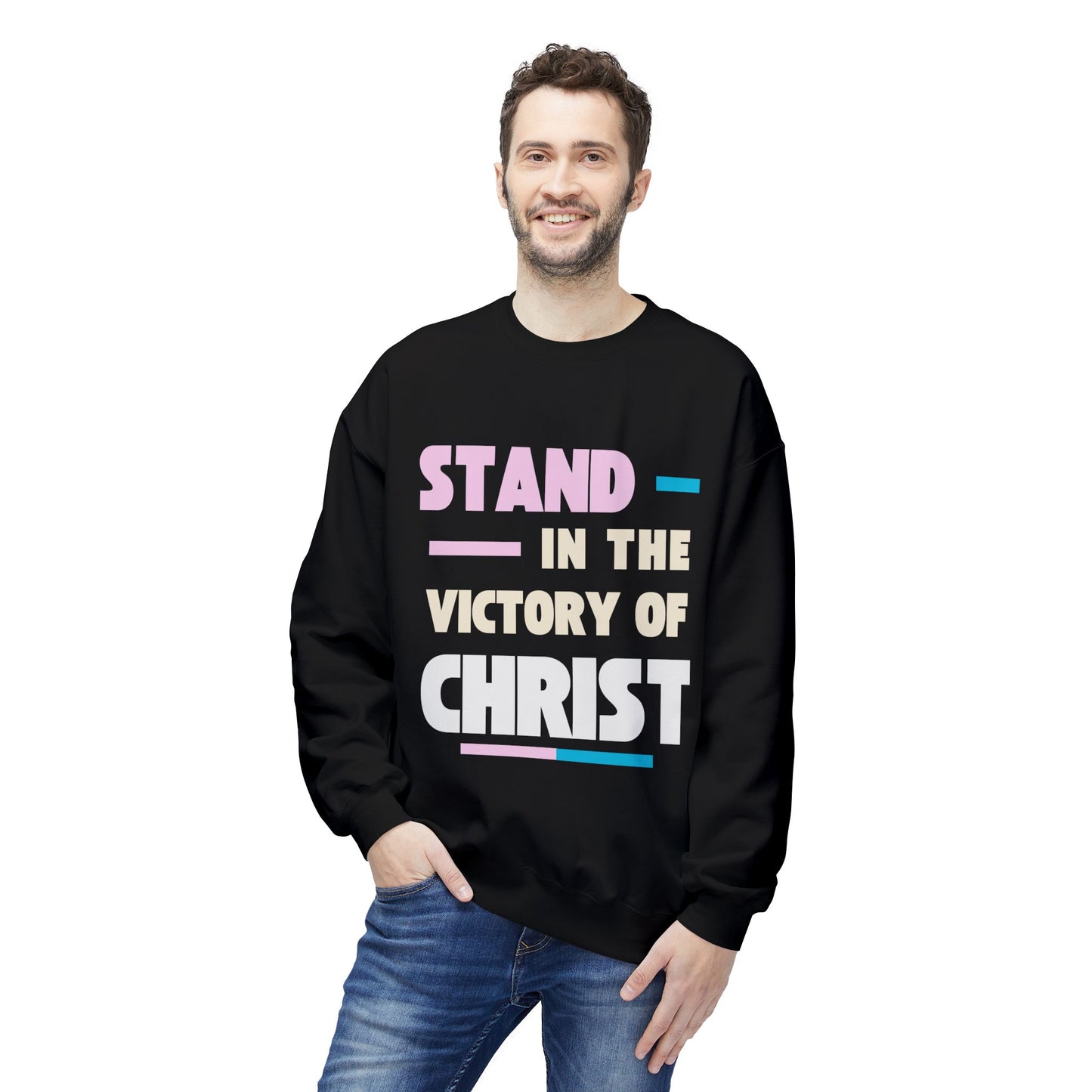 Stand in the Victory of Christ, Unisex Faith-Inspired Fleece Crewneck Sweatshirt - Religious Gift, Comfortable Apparel, Inspirational [...]
