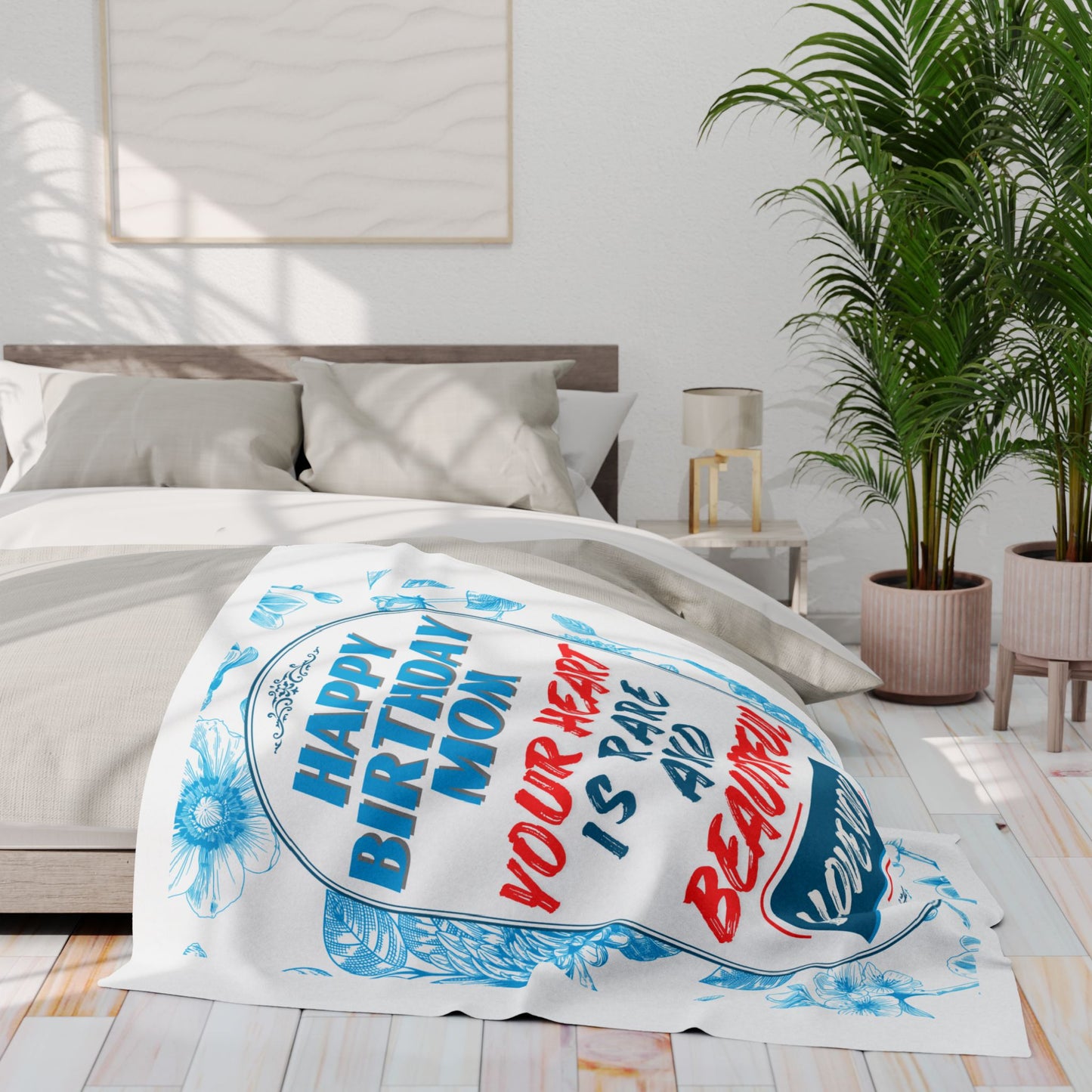 Birthday Gift for Mom  Arctic Fleece Blanket - Your Heart is Rare and Beautiful