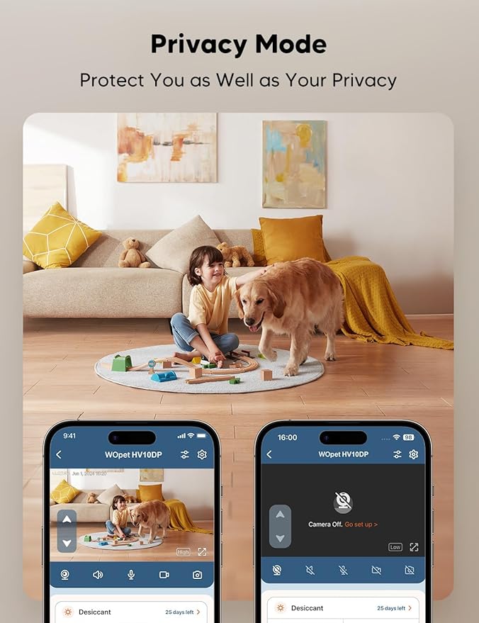 6L Automatic Dog Feeder with HD Video and Night Vision, 5G/2.4G WiFi Pet Feeder for Cats & Dogs, SD Card Storage & 2-Way Audio