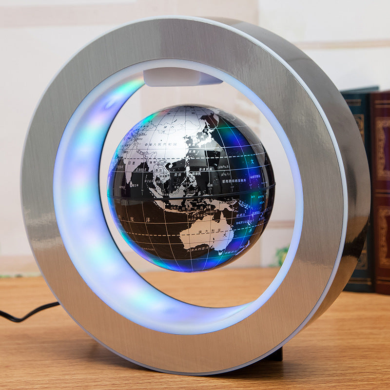 Office Decor - Round LED World Map Floating Globe Magnetic Levitation Light Anti Gravity Magic