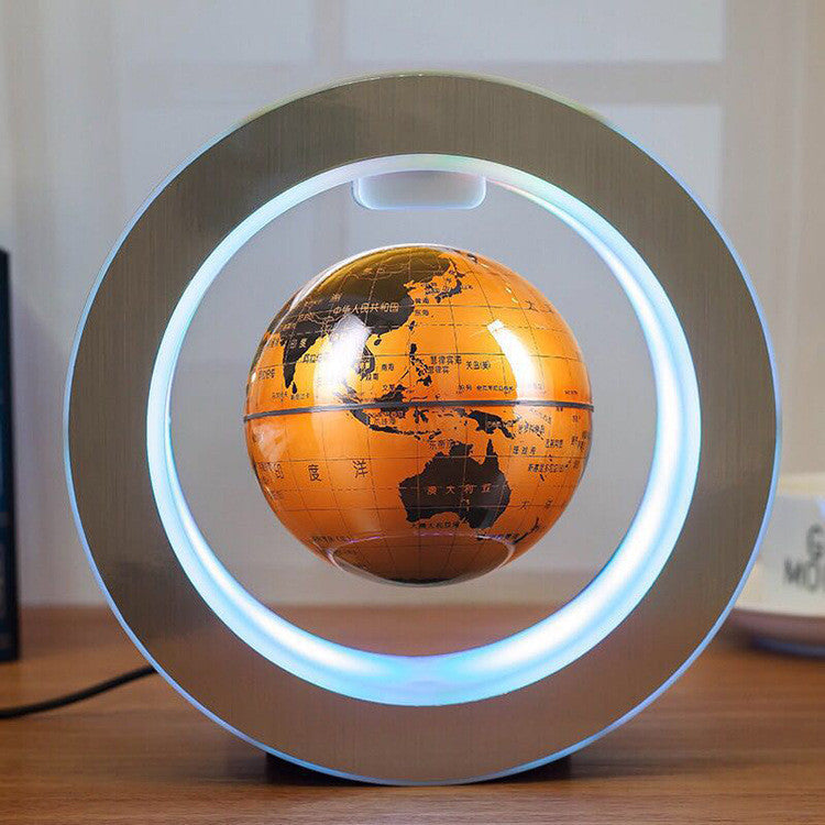 Office Decor - Round LED World Map Floating Globe Magnetic Levitation Light Anti Gravity Magic