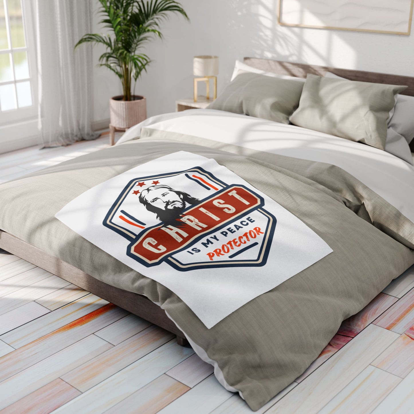 Christ is My Peace Fleece Blanket