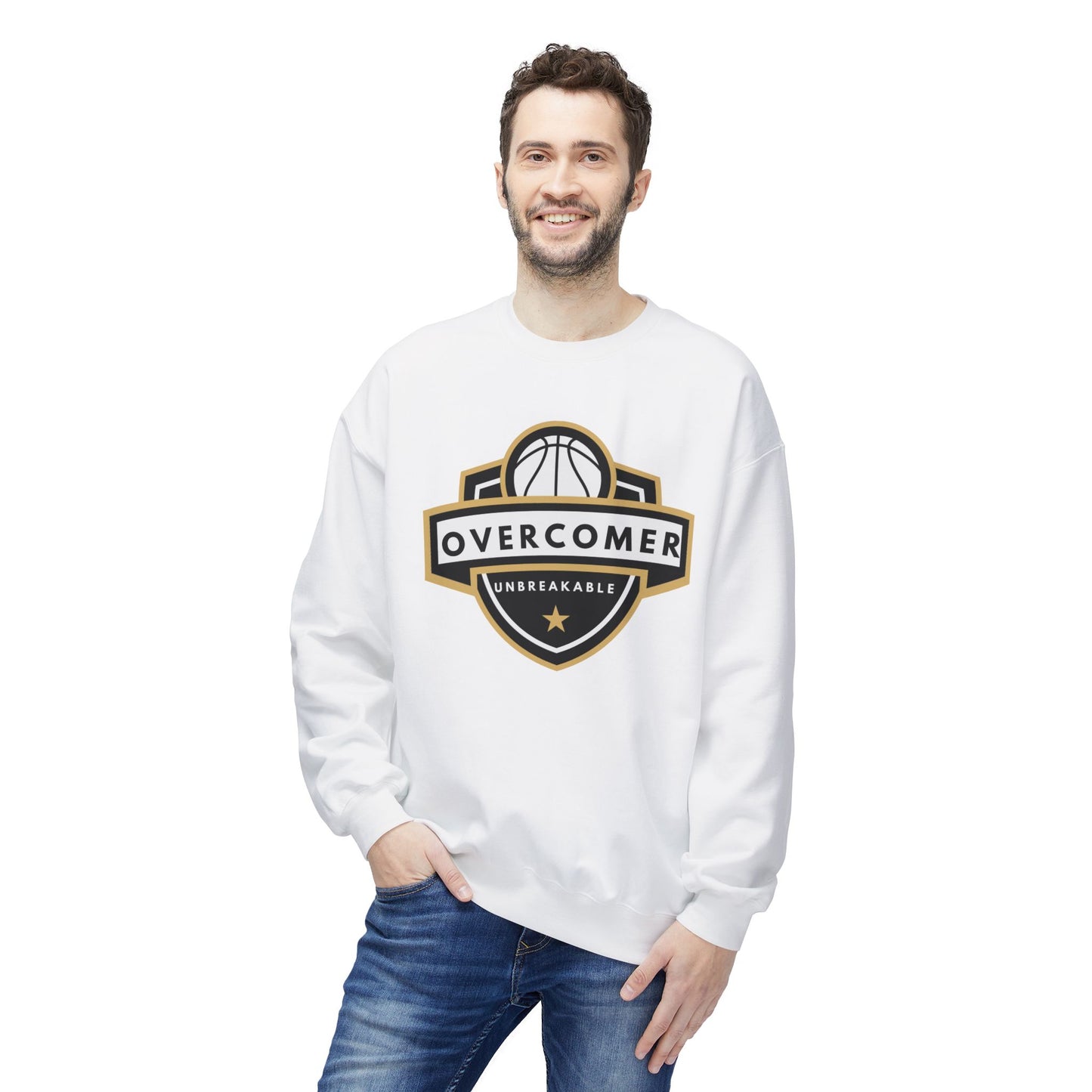 Overcomer Sweatshirt, Motivational Crewneck Jumper, Inspirational Pullover