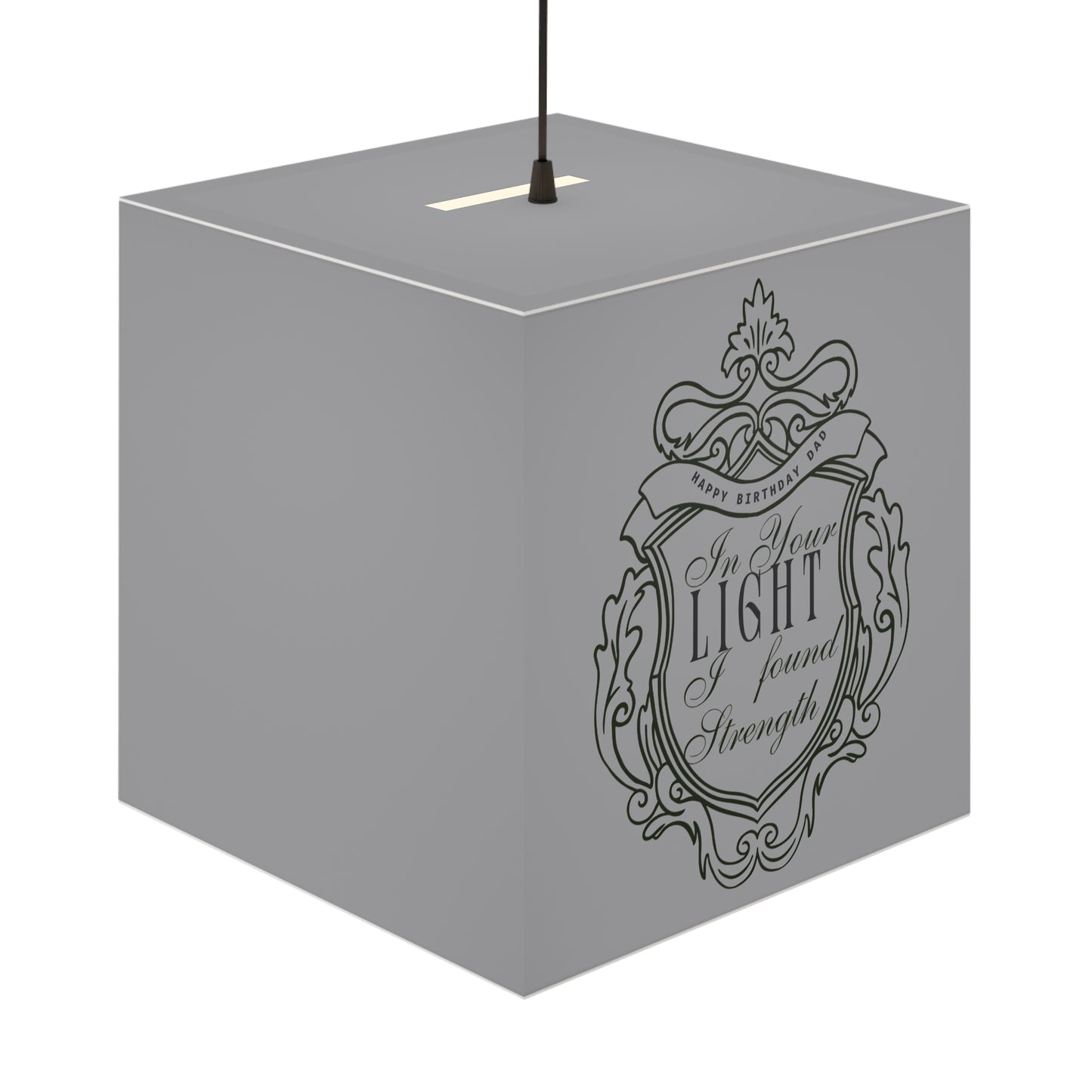 Birthday Gift for Dad - In your light, I found my strength - Cube Lamp