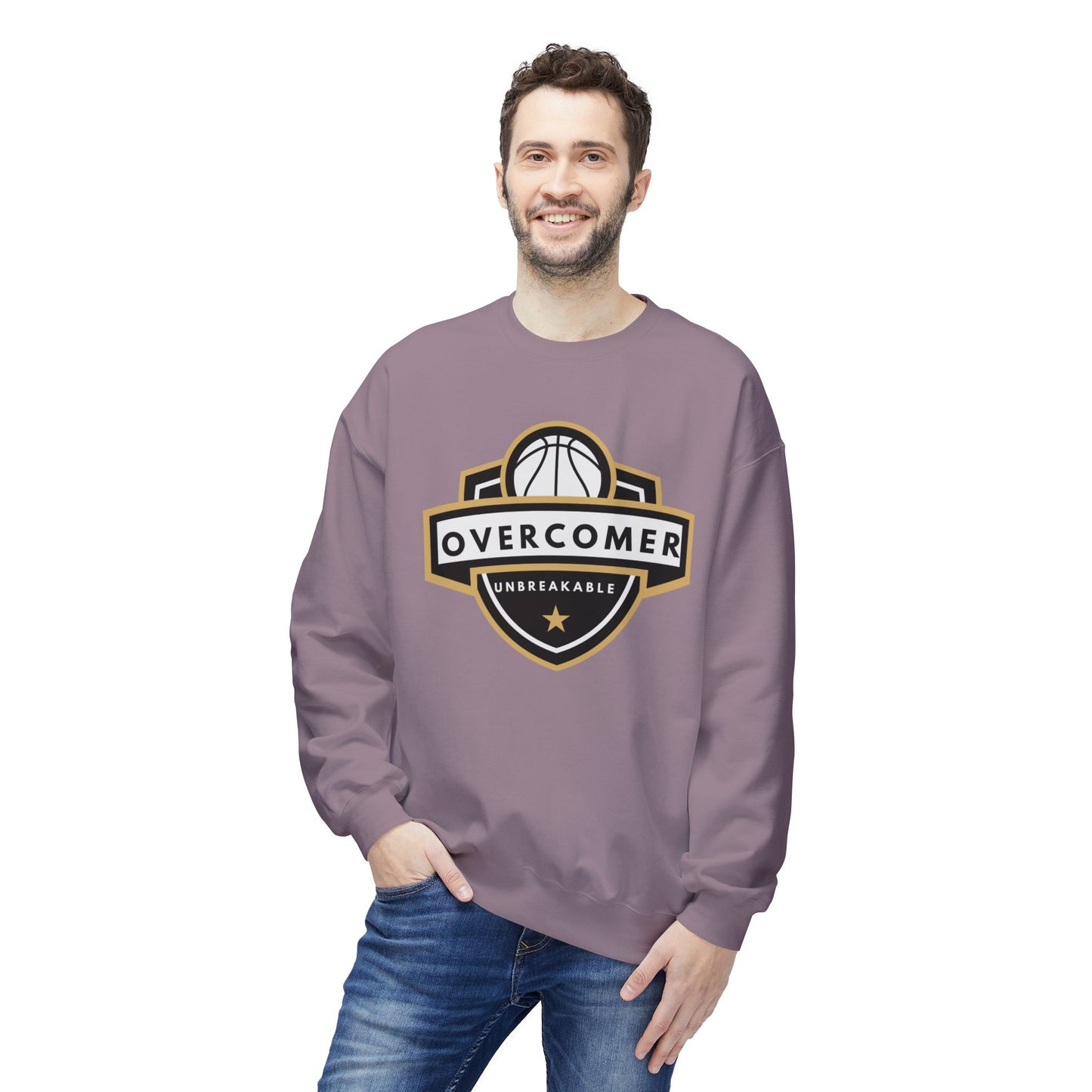 Overcomer Sweatshirt, Motivational Crewneck Jumper, Inspirational Pullover