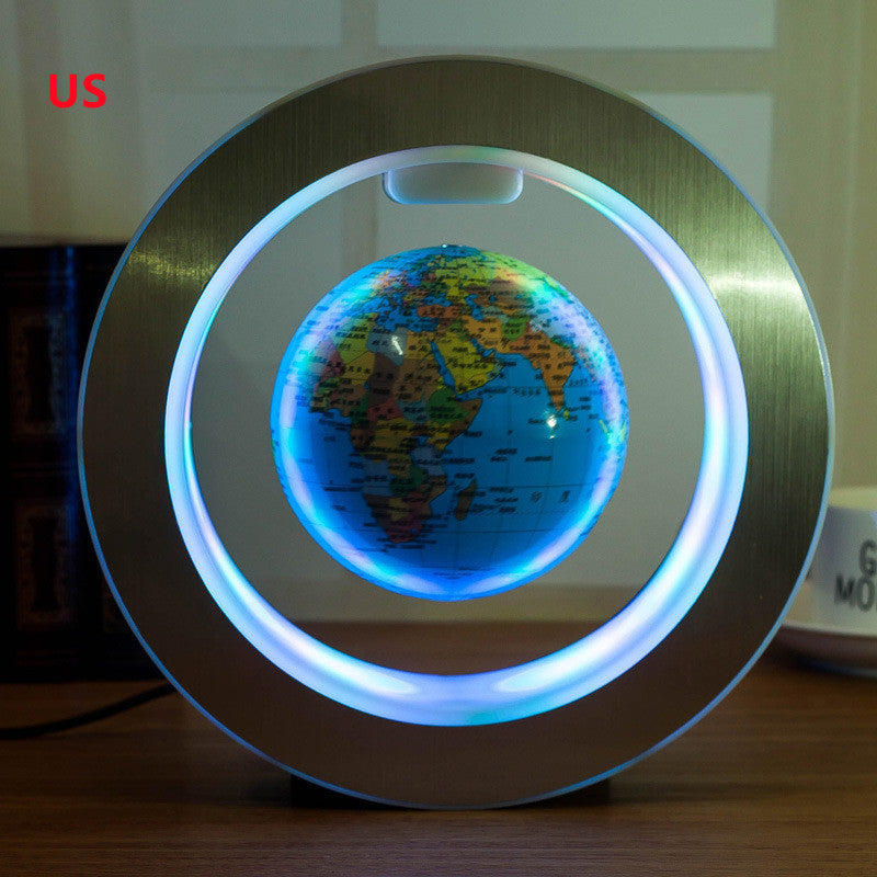 Office Decor - Round LED World Map Floating Globe Magnetic Levitation Light Anti Gravity Magic