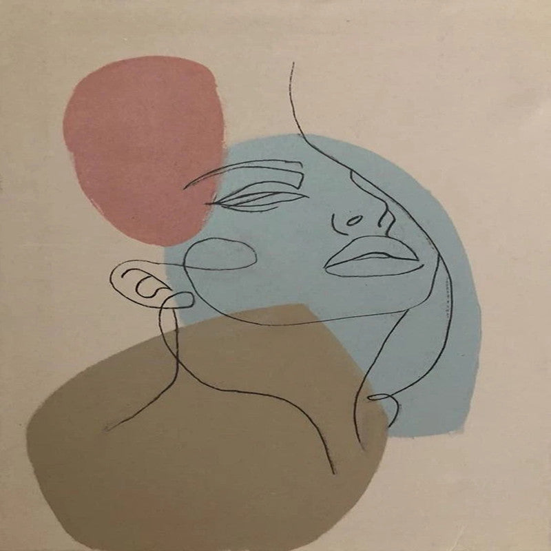 Casual Round Neck Loose Print Basic Women's Set