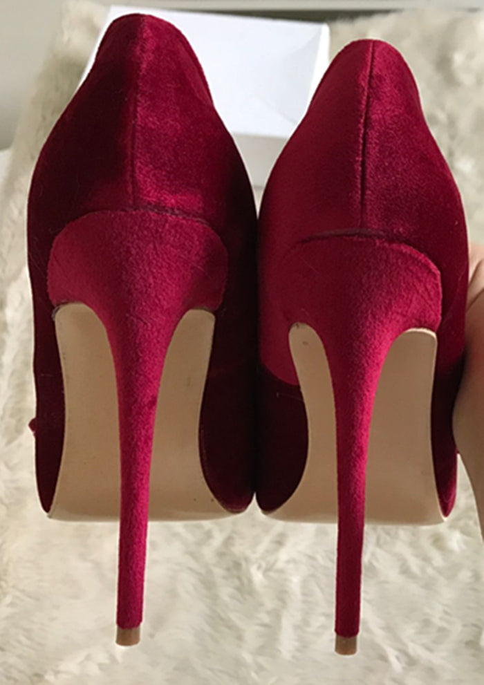 Bow tie diamond party slim heel shoes - Women's Heels Shoes