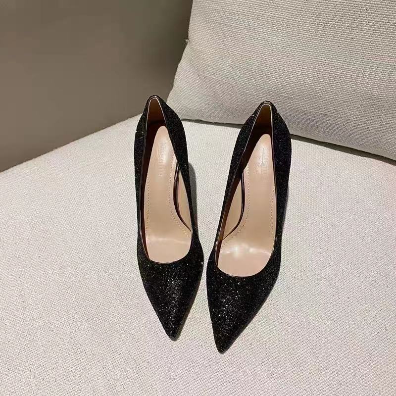 Spring And Autumn Wedding Shoes, Female Bridal Shoes, Not Tired, Crystal Shoes, New Wedding Dress, High Heels, Stiletto Bridesmaid