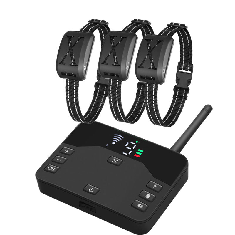 Outdoor Fence Remote Control Dog Trainer Electric Shock Collar Stop Barking