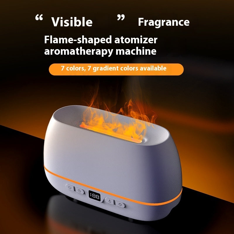 Home Decor - Heavy Fog Flame Humidifier Aroma Diffuser USB Flame Ambience Light