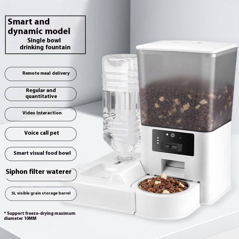 Double Bowl Intelligent Surveillance Video Feeder Timing Quantitative